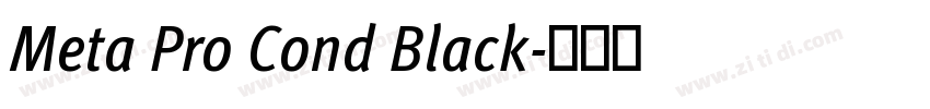 Meta Pro Cond Black字体转换